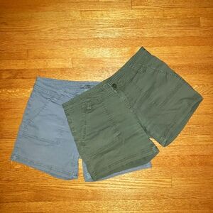 2 Pairs Prana Cotton Tess Shorts 5" Inseam
